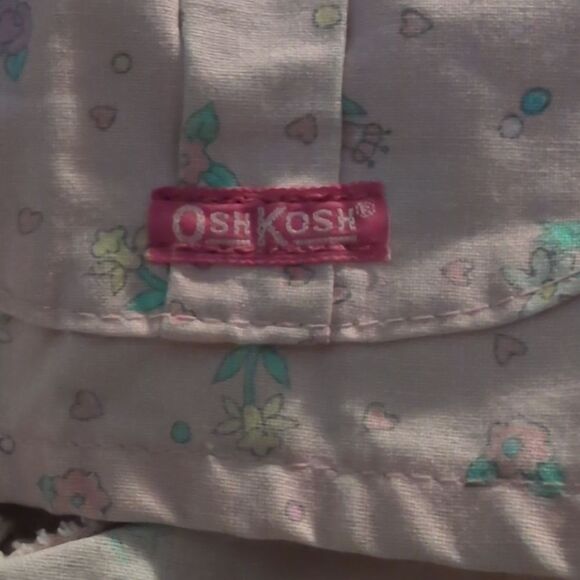 Oshkosh B'Gosh Rare Toddler Girls Pastel Pink Floral Print Shorts - Picture 3 of 7